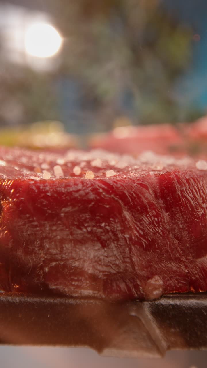 Close-up of Steak with Salt