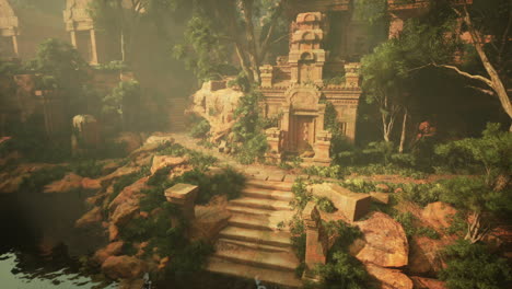 ancient temple ruins in the jungle