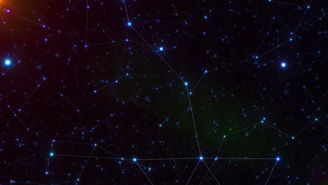 flying in outer space. looped seamless animation.