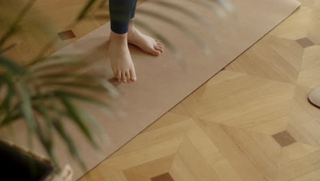 yoga practice at home