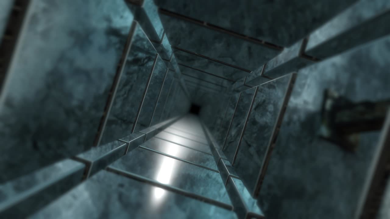 Futuristic Tunnels Loop – Turning Reflecting