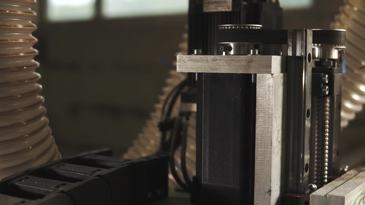 крупный план компонентов cnc-машины