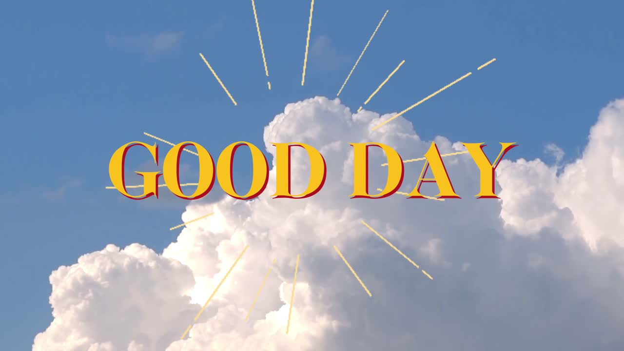 오늘은 좋은 날입니다. 구름에 쓰여진  ⁇ 은 날입니다.