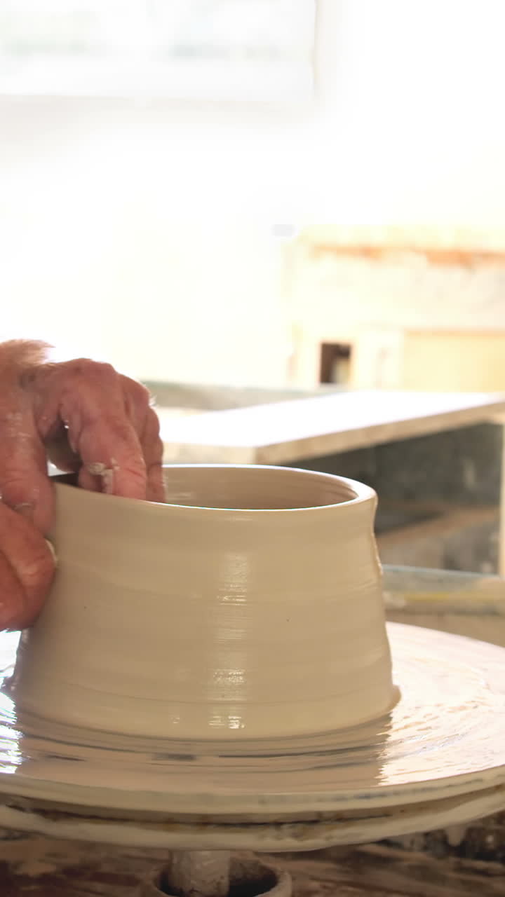 mujer alfarera haciendo una olla