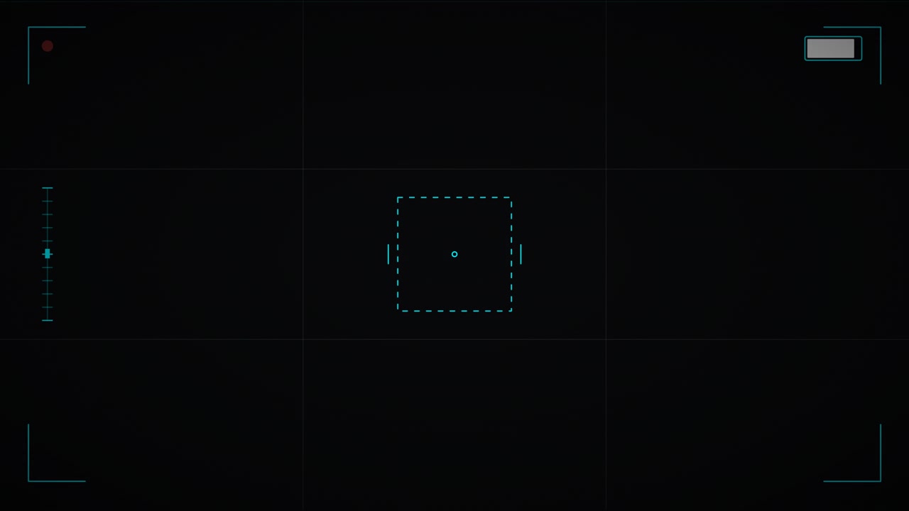 Digital Camera Viewfinder Interface Overlay on Black Background