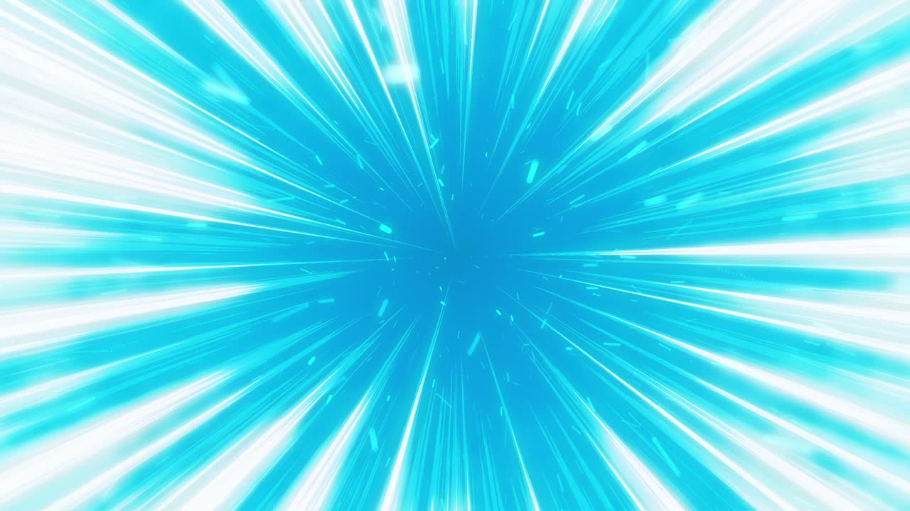 만화 또는 만화책 라인 애니메이션, 구름과 함께 액션 속도 효과, 태양 광선, 폭발, 전력, 하이퍼 스피드 워프 루프 애니메이션, 방사선.