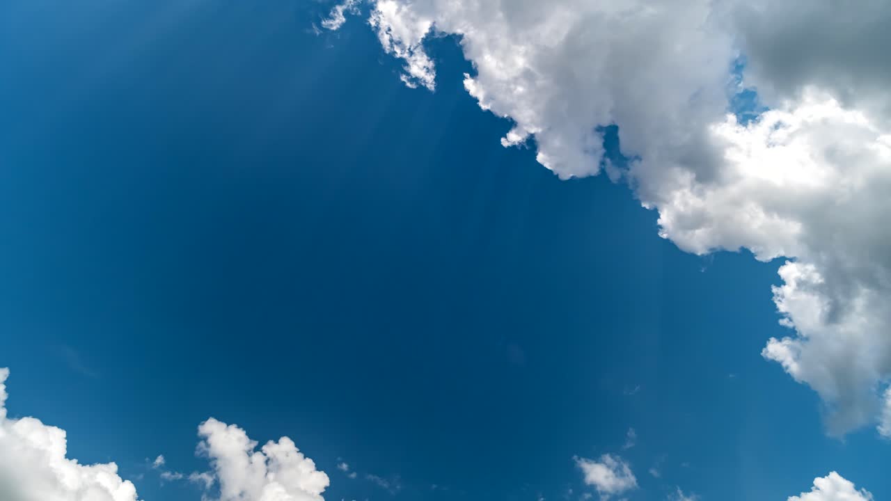 Blue Sky and White Clouds Time Lapse.