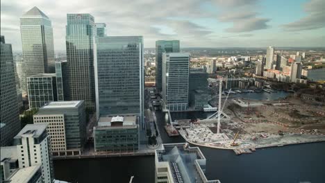 docklands skyscrapers pan 4k 00