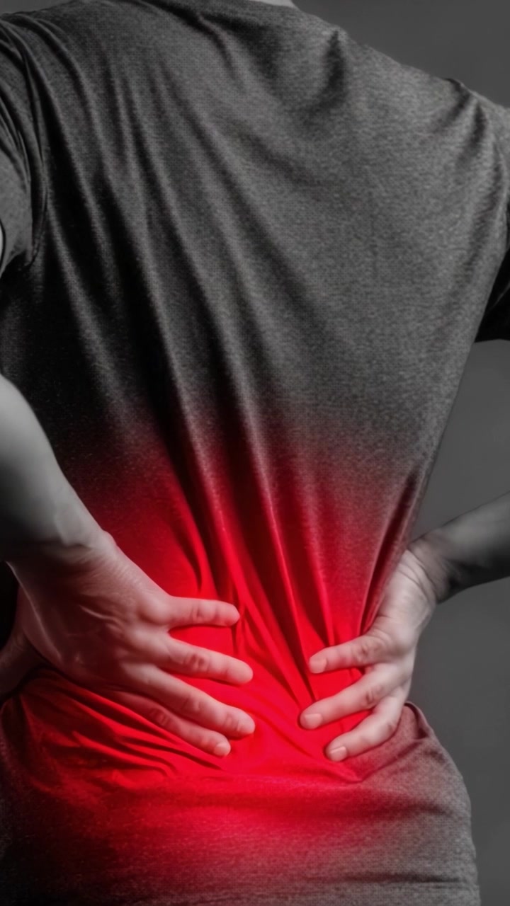 A Focus on Back Pain: Understanding the Discomfort and Challenges Associated with Lumbar Distress, Featuring a Person Gripping Their Lower Back in Visible Suffering.