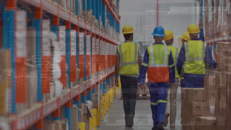 Animation-of-data-processing-people-working-in-warehouse