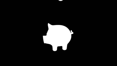 piggy bank, 3d animation with alpha channel.