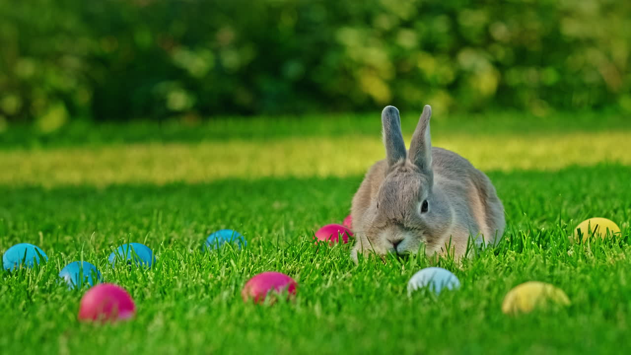 conejo de pascua en un jardín