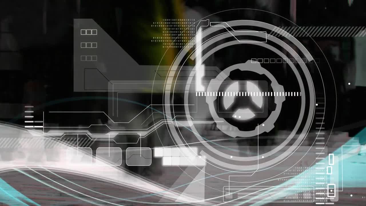 빠른 속도로  ⁇ 는 보행자에 대한 스 ⁇  스캐닝과 데이터 처리의 애니메이션