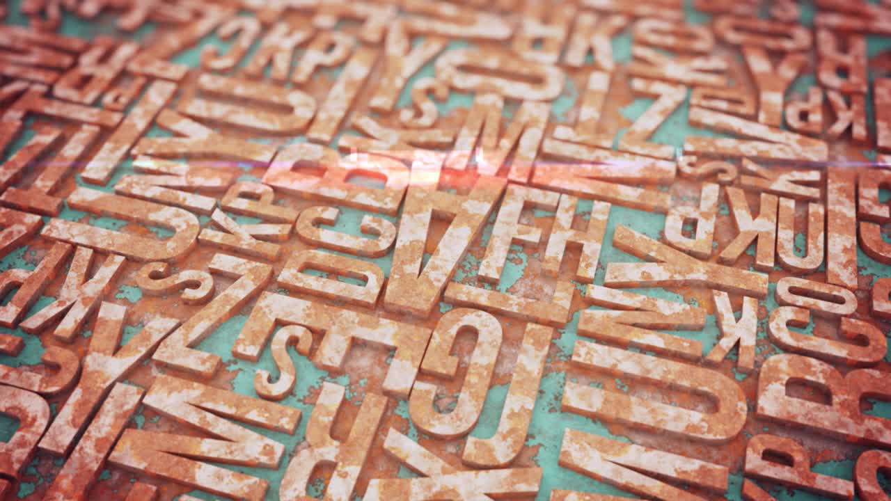 Iron Letters Background with loop