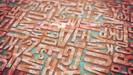Iron Letters Background with loop