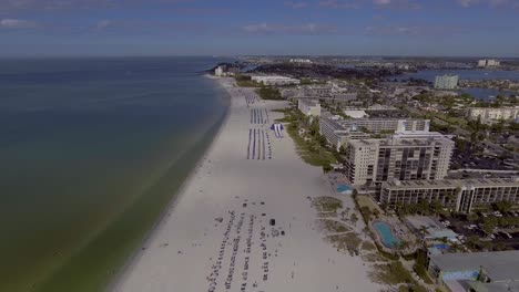 4k drone video of beautiful resorts on the gulf of mexico in st