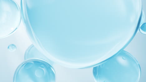 transparent blue bubbles background, 3d rendering.