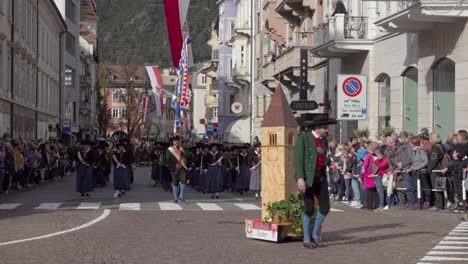 brass band reschen at the annual grape festival, meran - merano, south tyrol, italy (part 1 of 4)