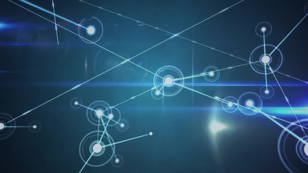 animación de la red de conexiones con puntos