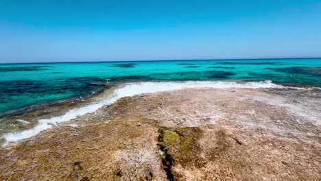 a view of a sea, close up shot, wide shot