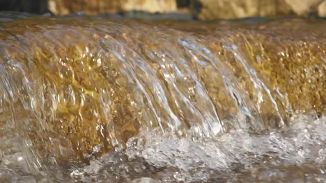 close-up of a small waterfall