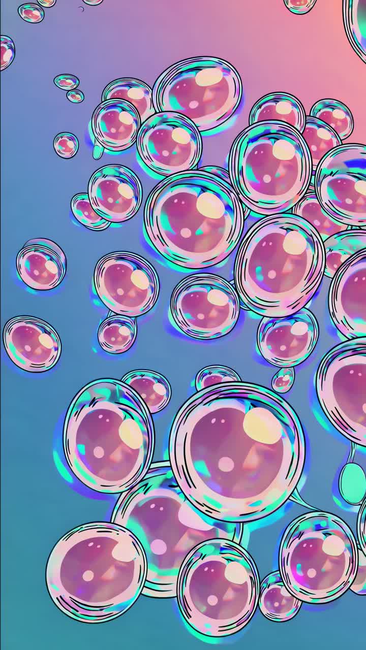 Vibrant Abstract Bubbles with Gradient Backgrounds