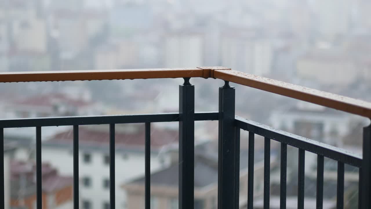 Rainy Day Balcony View