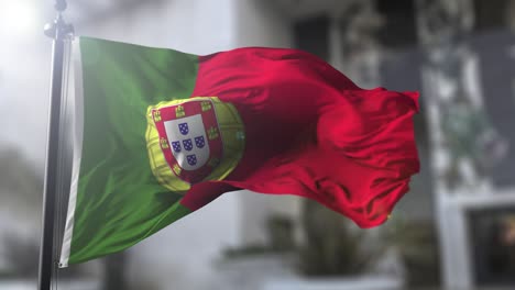 bandera nacional portuguesa. el país de portugal ondeando la bandera. política y ilustraciones de noticias