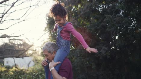 Fun-grandfather-carrying-playful-child