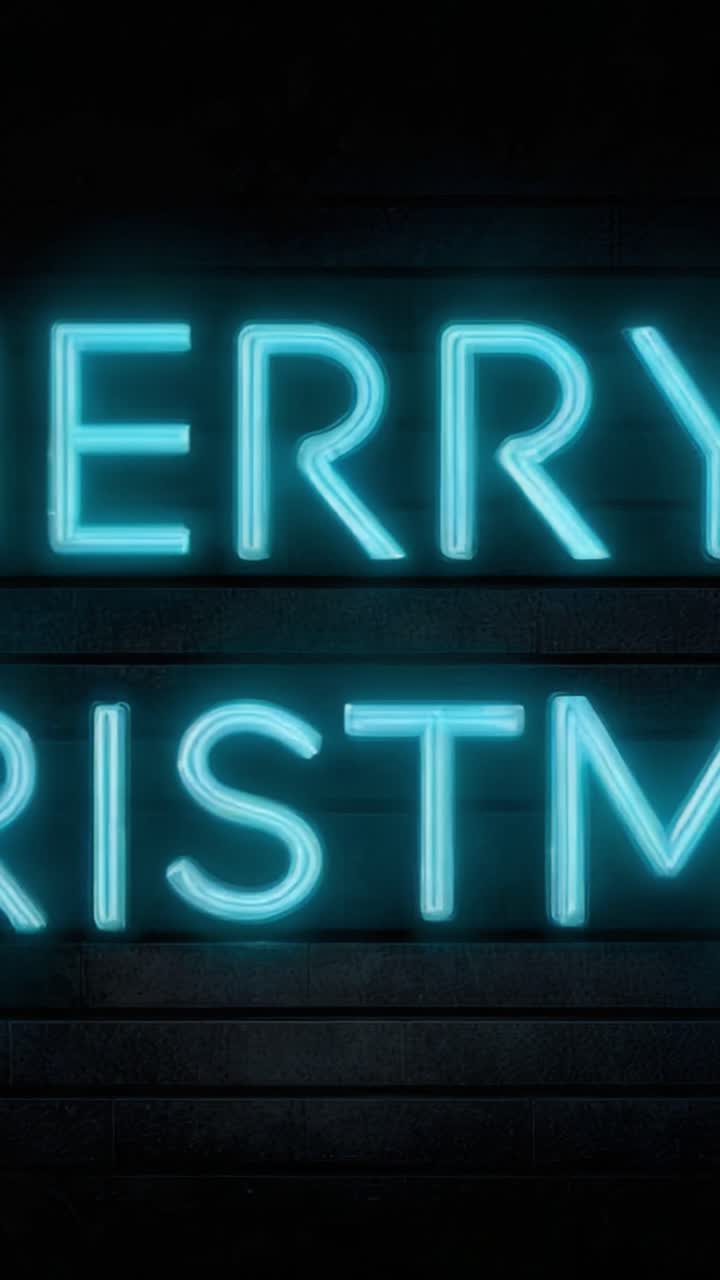 Un'insegna al neon luminosa con auguri festivi, arricchita dall'allegria delle feste, perfetta per celebrare la gioia delle festività e diffondere buon umore e felicità.