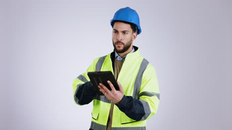 trabajador de la construcción, pensando