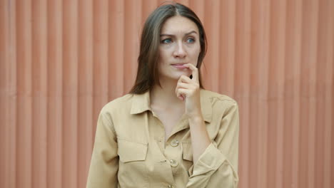 Woman Thinking and Surprised