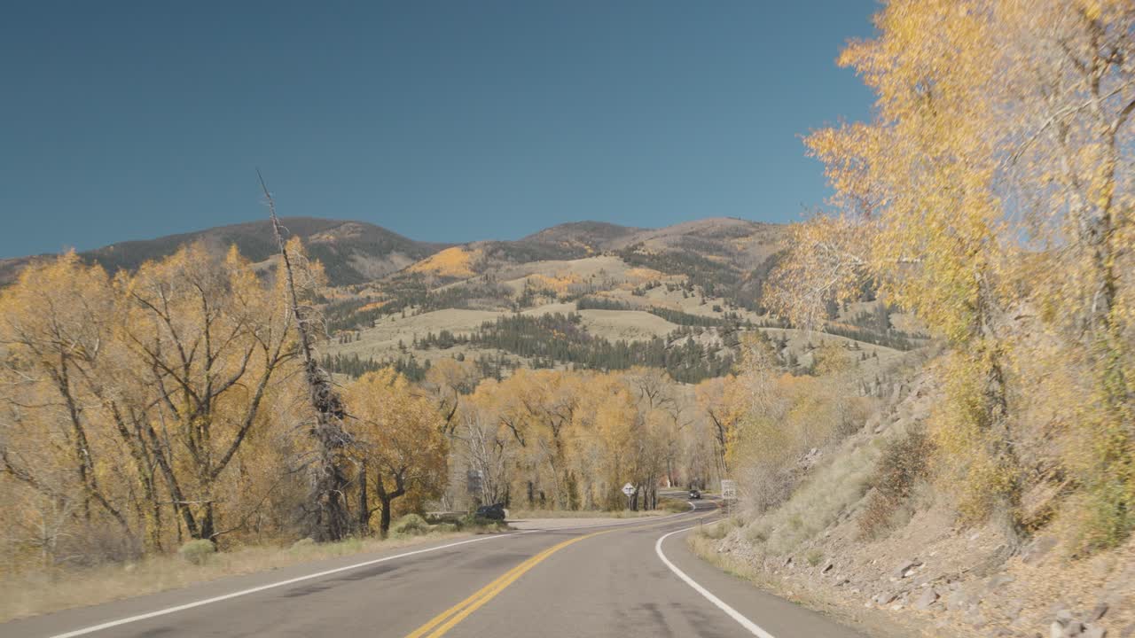 Scenic Autumn Road Through the Mountains