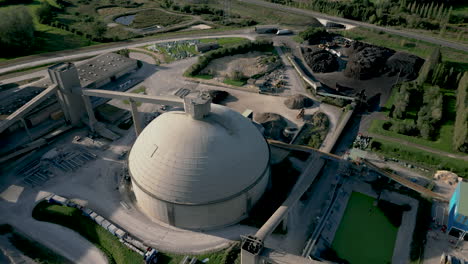 lafarge cement plant factory, saint-pierre-la-cour in mayenne, france