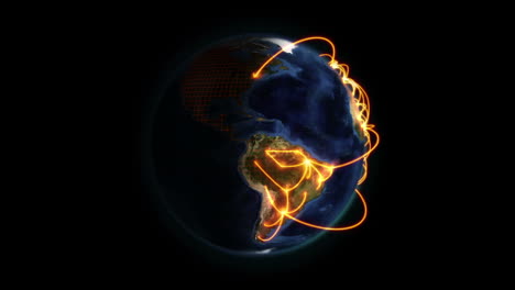 Tierra-Sombreada-Con-Conexión-Naranja-En-Movimiento-Con-Cuadrícula-Con-Imagen-De-Tierra-Cortesía-De-Nasa.org