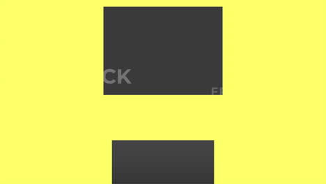 texto moderno de viernes negro con líneas negras en gradiente amarillo