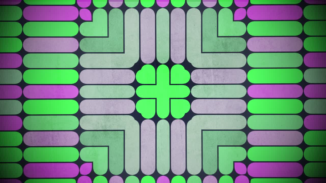 Abstract green and purple geometric pattern