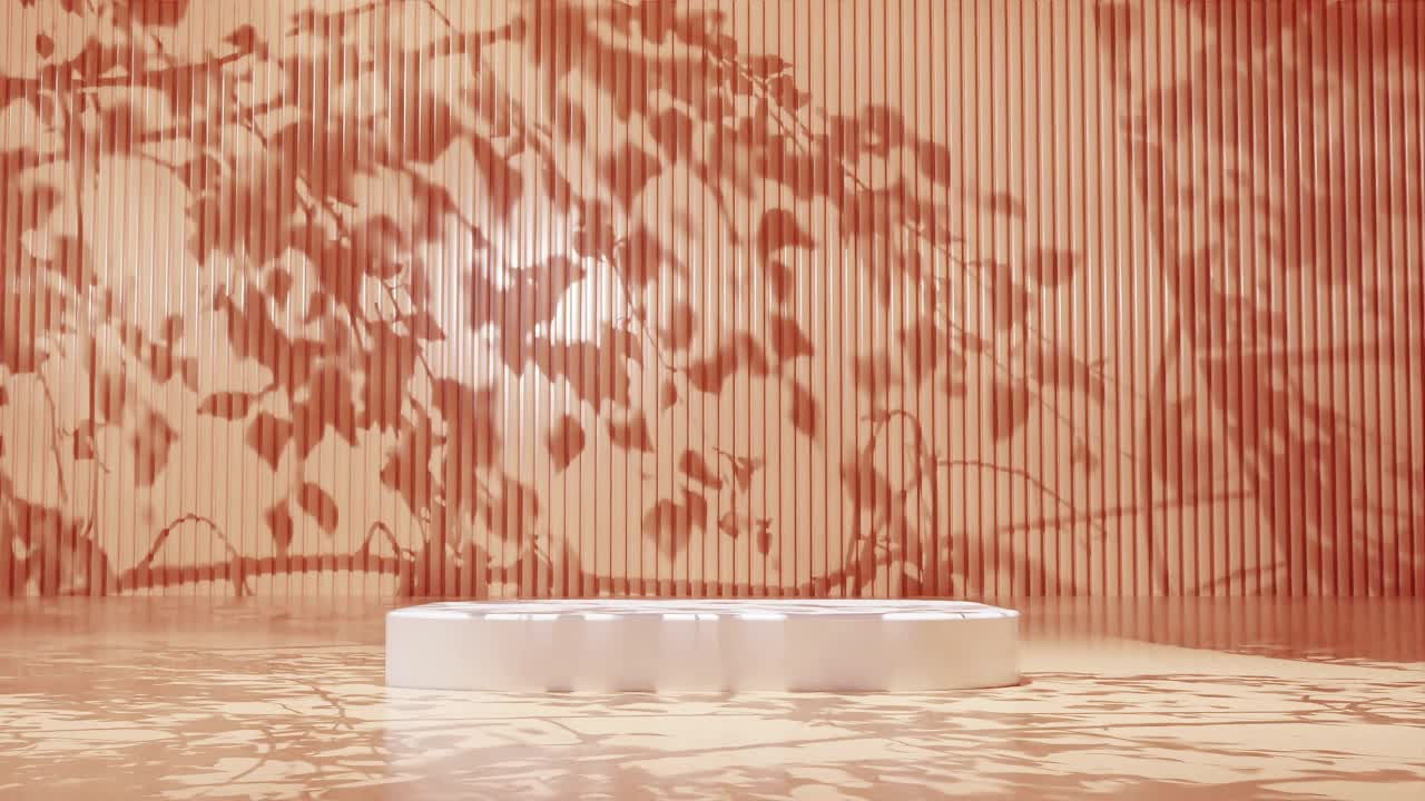 추상적인 오렌지 미니멀리즘 무대 수직