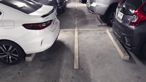 cars parked in a parking garage