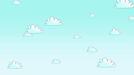 cartoon animation background with motion clouds 3