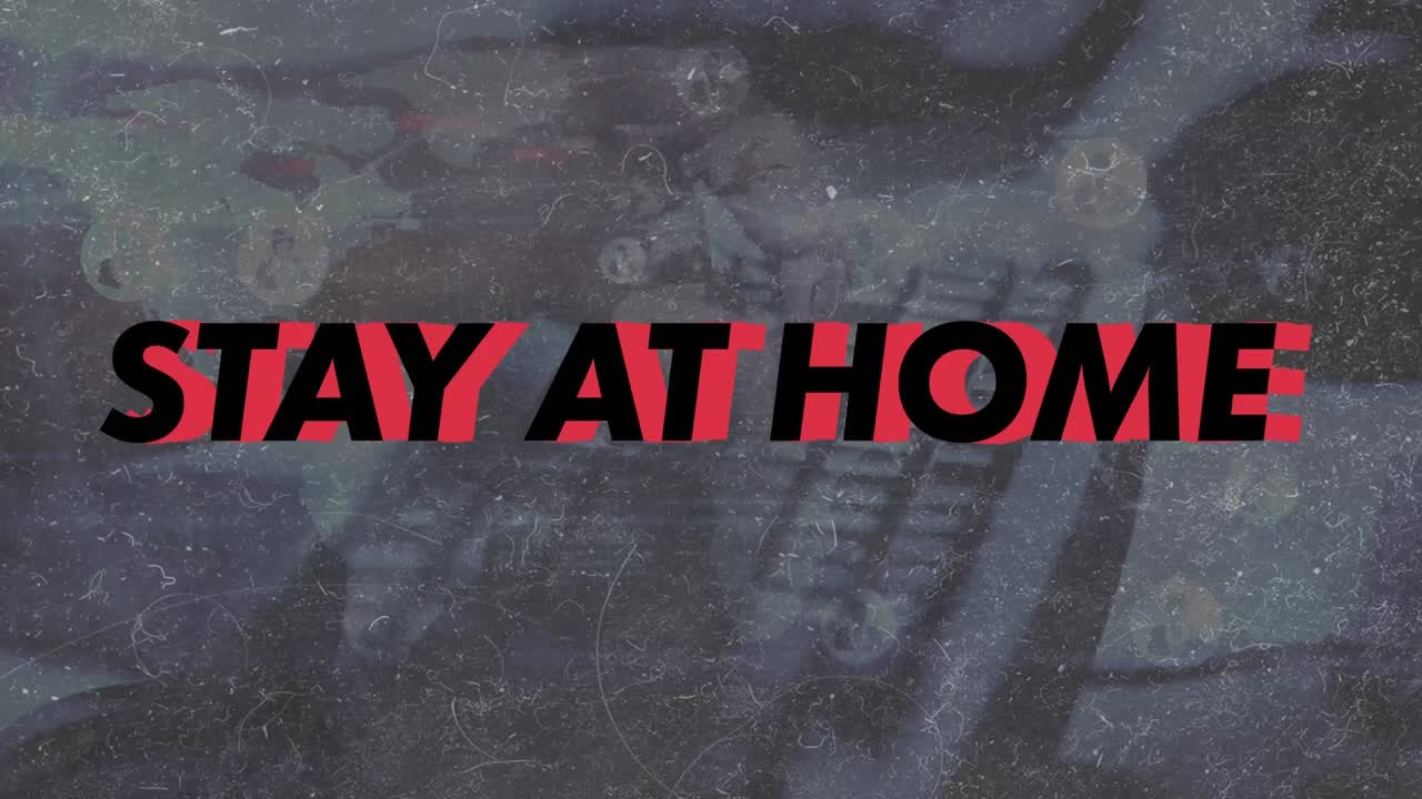 연결 네트워크를 통해 집에 머무는 텍스트의 애니메이션