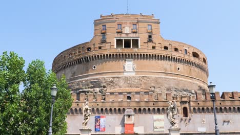 Castel-Sant'Angelo-in-Rome,-Italy.-Closeup-shot