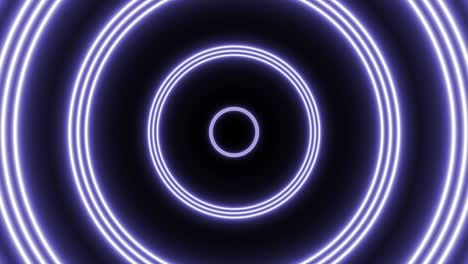 grupo de círculos de neón violeta abstracto futurista animación de túnel de vuelo. movimiento de bucle sin costuras fondo gráfico