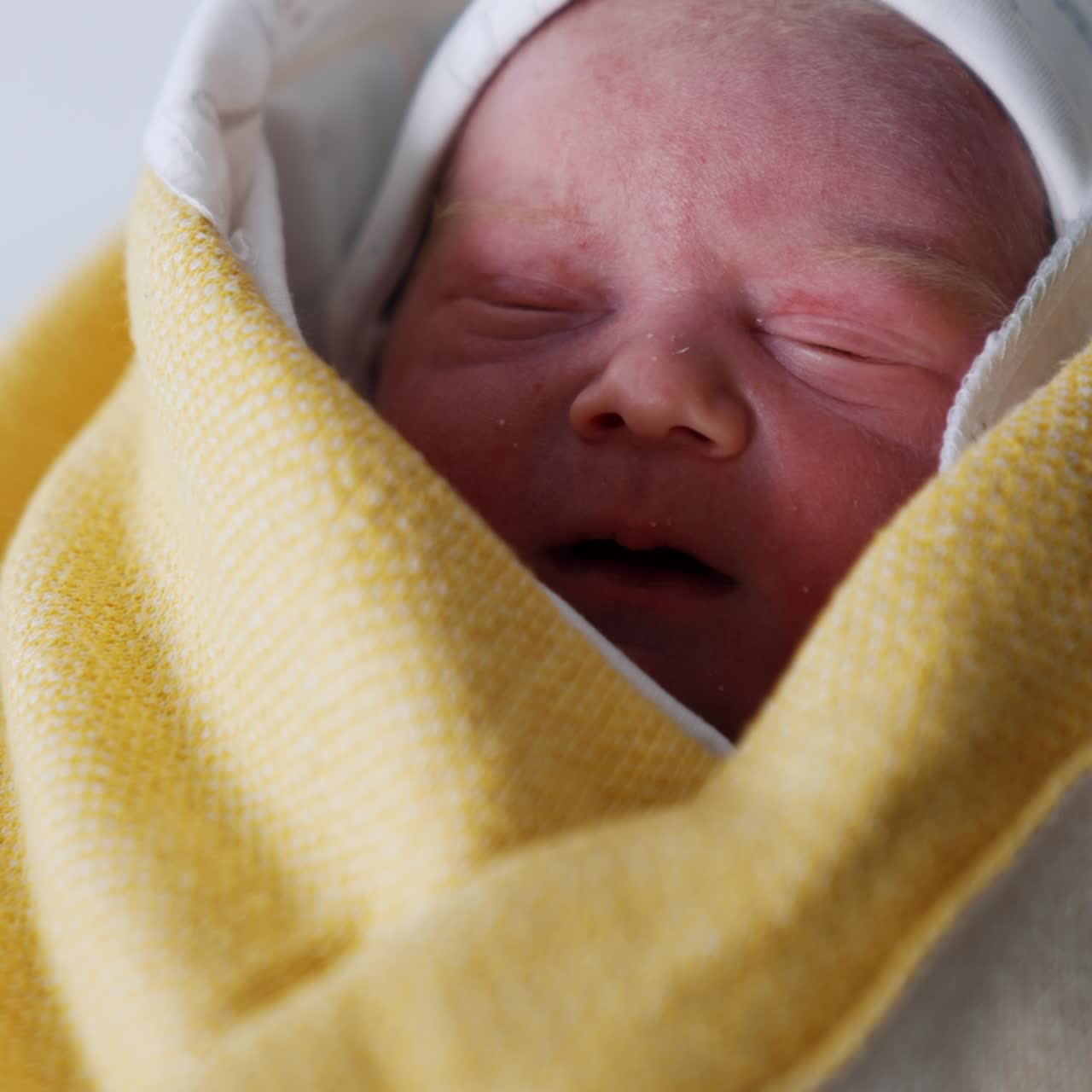 Small newborn boy portrait. Infant little new life child