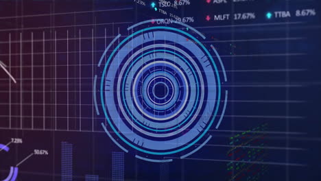 Animation-of-data-processing-and-diagrams-over-scope-scanning