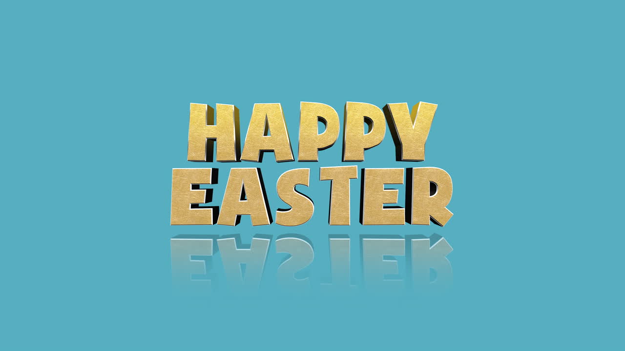 Scritta Buona Pasqua in stile cartone animato su gradiente verde