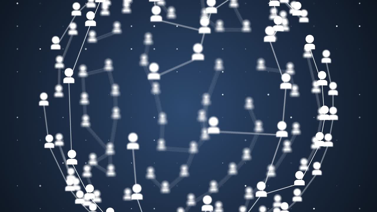 el globo giratorio de la red en fondo azul.