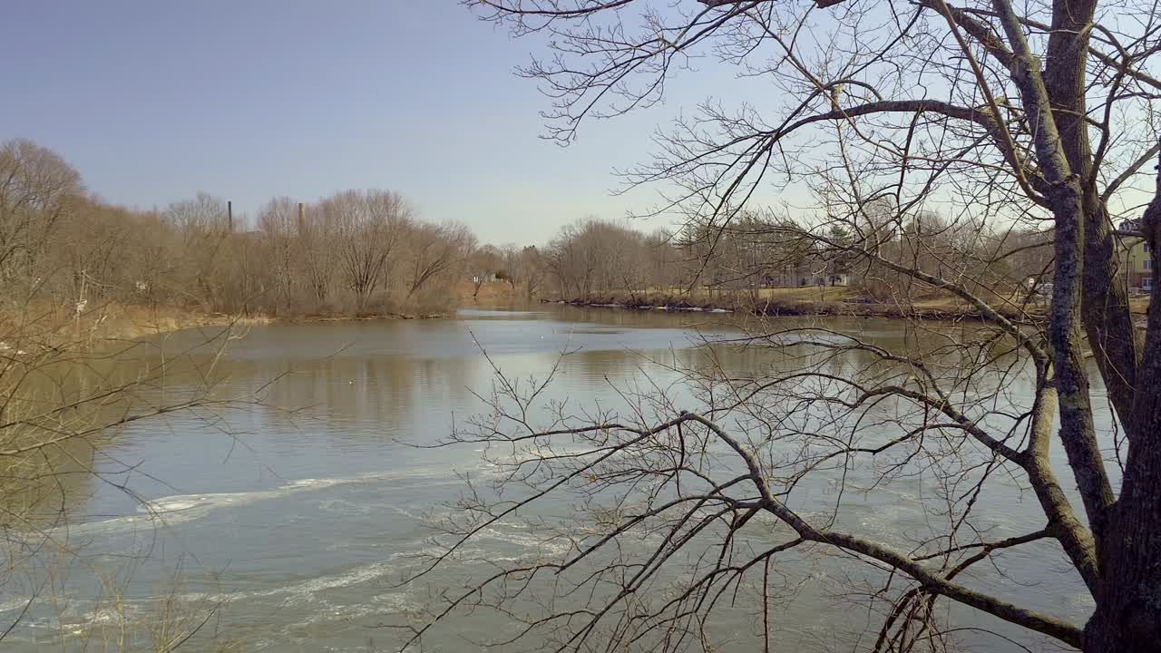 Presumpscott river in Westbrook, Maine