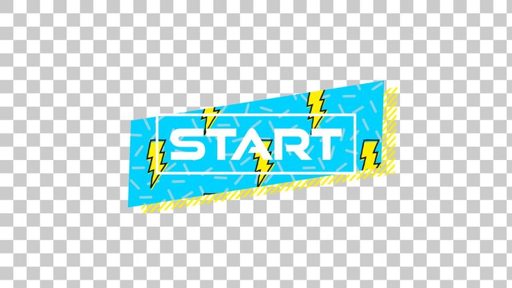 Animation of start and circles over transparent background