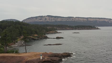 Hermosa-Toma-Aérea-De-Drones-Alrededor-Del-Parque-Natural-En-Vancouver,-Canadá